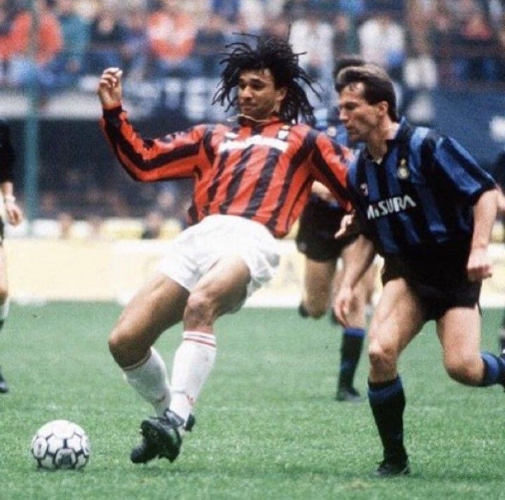 Ruud Gullit vs Lothar Matthäus Ac Milan vs Inter Milan | European soccer, World football, Ac milan