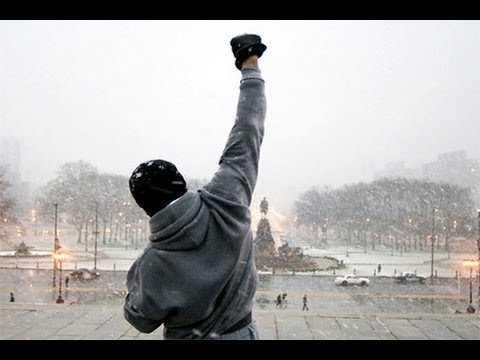 Dingen van vroeger - Screenshot van de iconische scene met Rocky Balboa - via YouTube