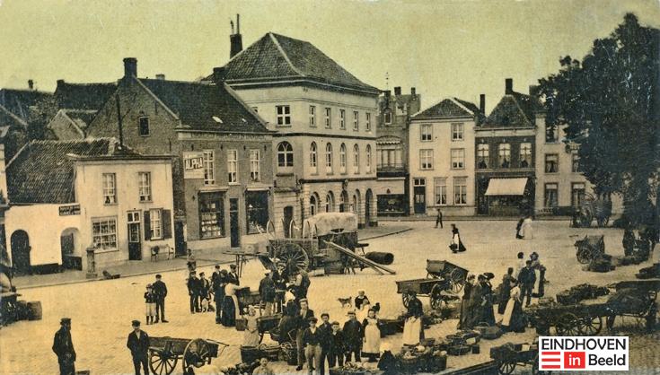 Eindhoven markt in 1900 (via Eindhoven in beeld)