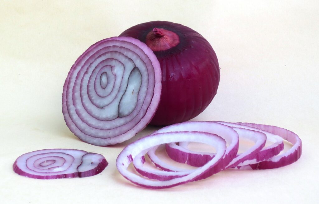onion, chopped onion, tropea red onion