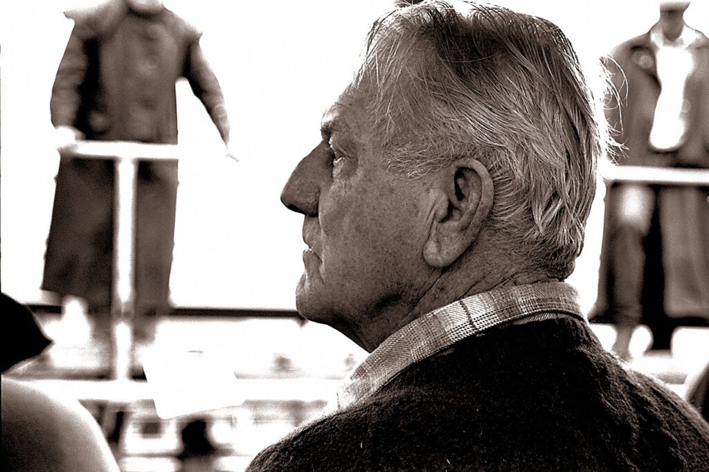 grandparent, older man, cattle sale